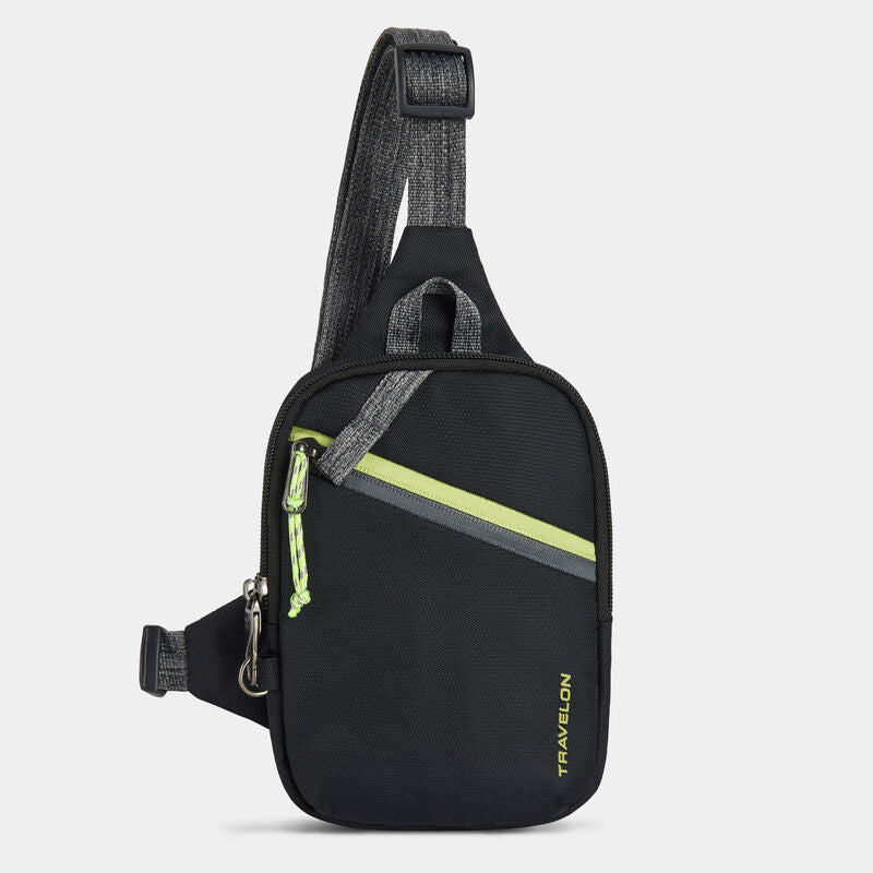 Travelon Anti-Theft RFID Greenlander Compact Sling Jet Black
