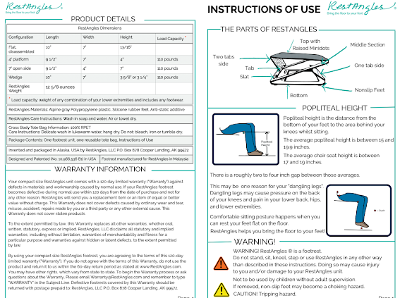 On Sale RestAngles® Portable Footrest