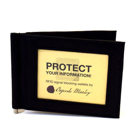 Osgoode Marley RFID Money Clip Leather Wallet- 1221/1317 Black