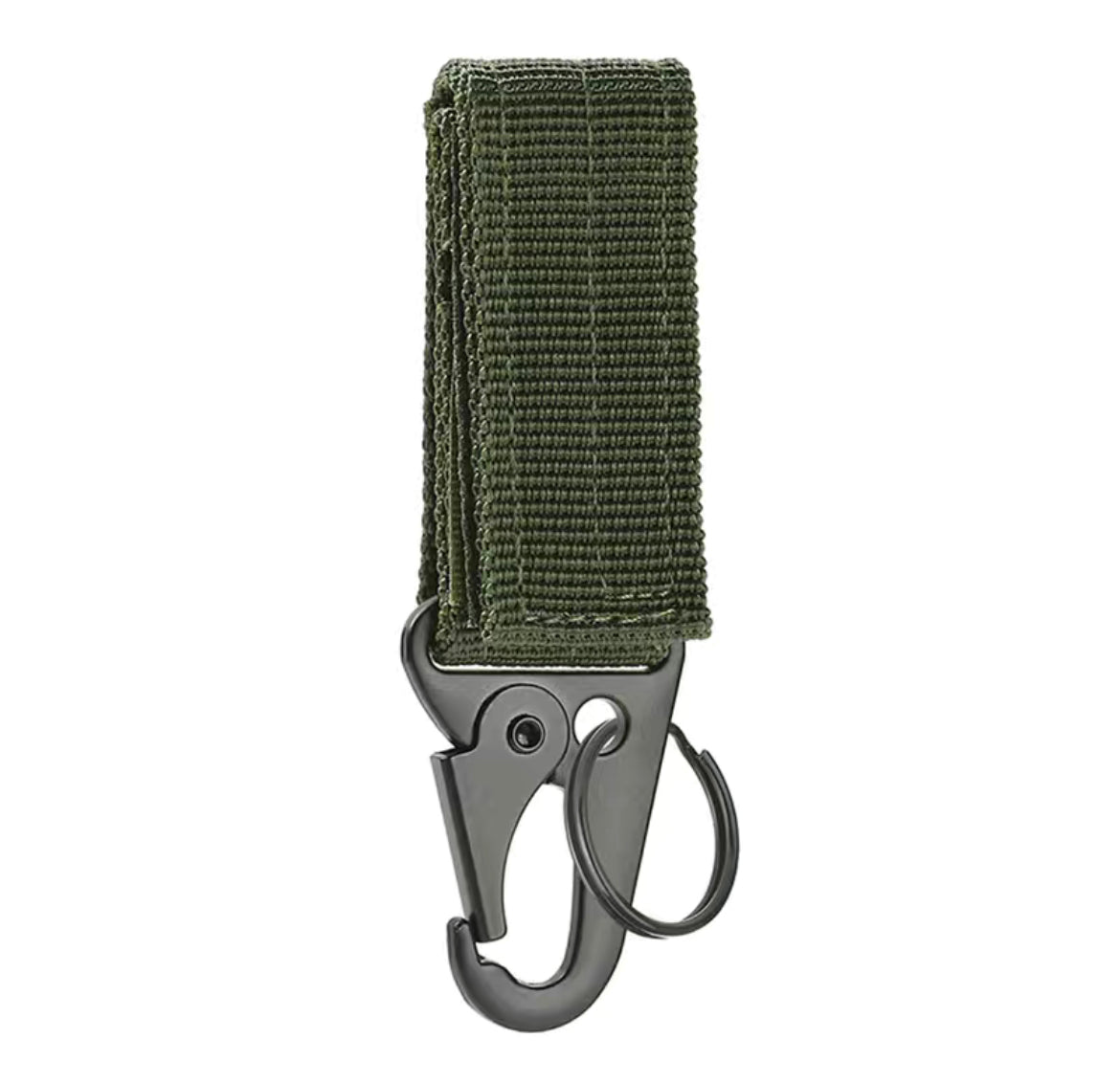 Velco Carabiner Strap Clip Green