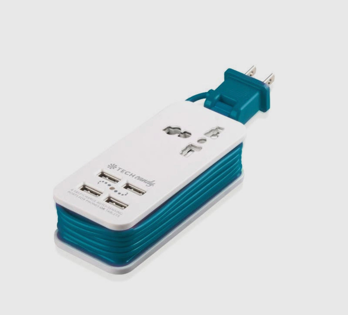 Tech Candy - Power Trip Outlet + Usb Travel Charging Station- $39.99 Navy