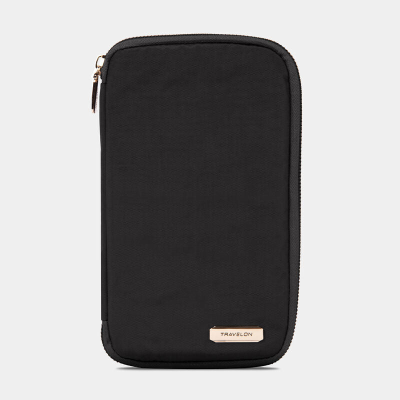 Travelon RFID Blocking Family Passport Zip Wallet Black