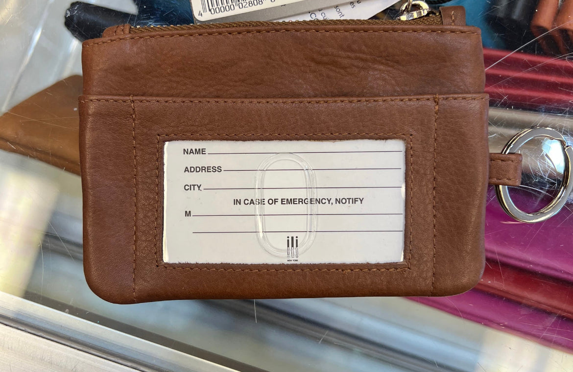 ili New York RFID Leather Coin Purse Wallet- 6457