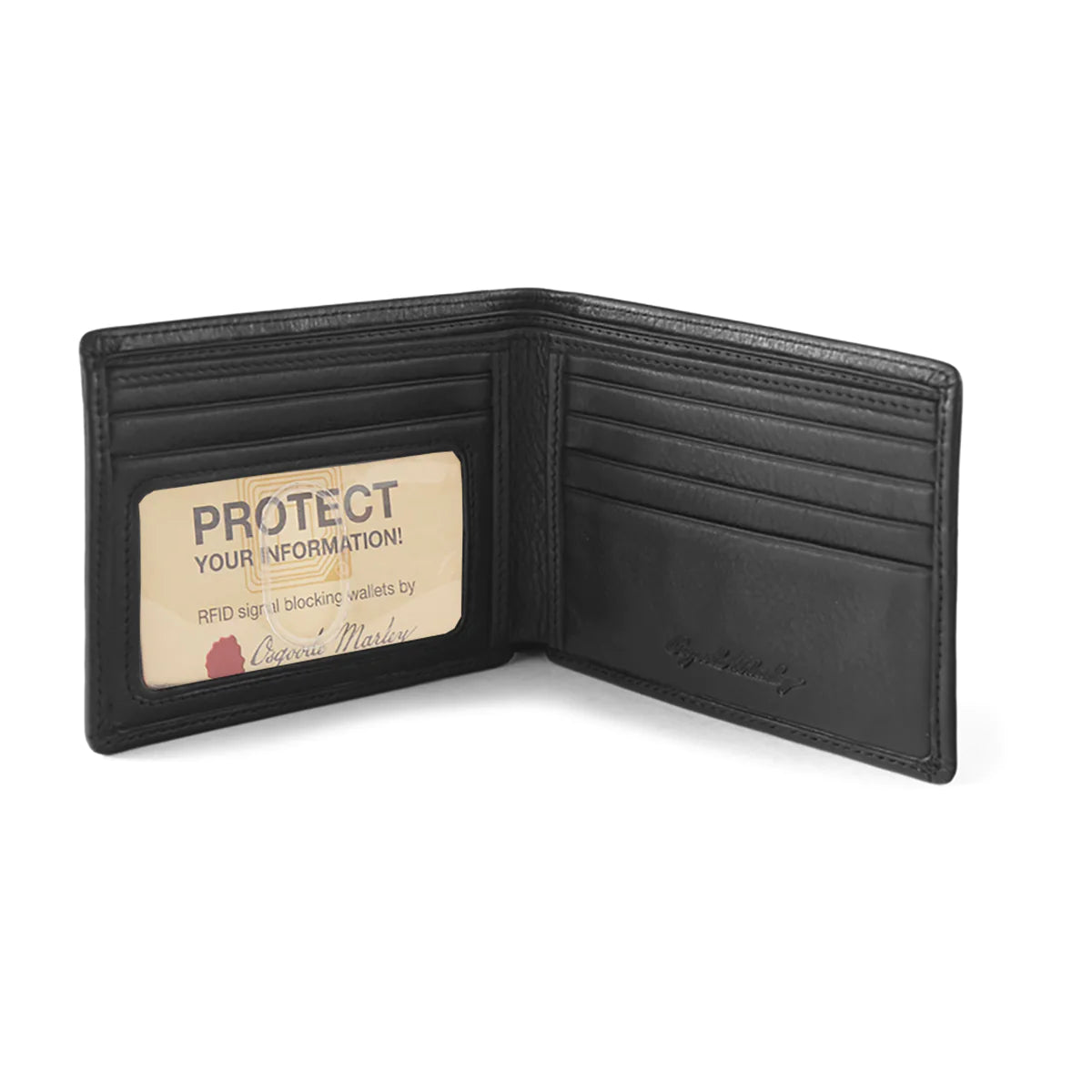 Osgoode Marley RFID Gusseted Card Case, Black, One Size at  Men's  Clothing store