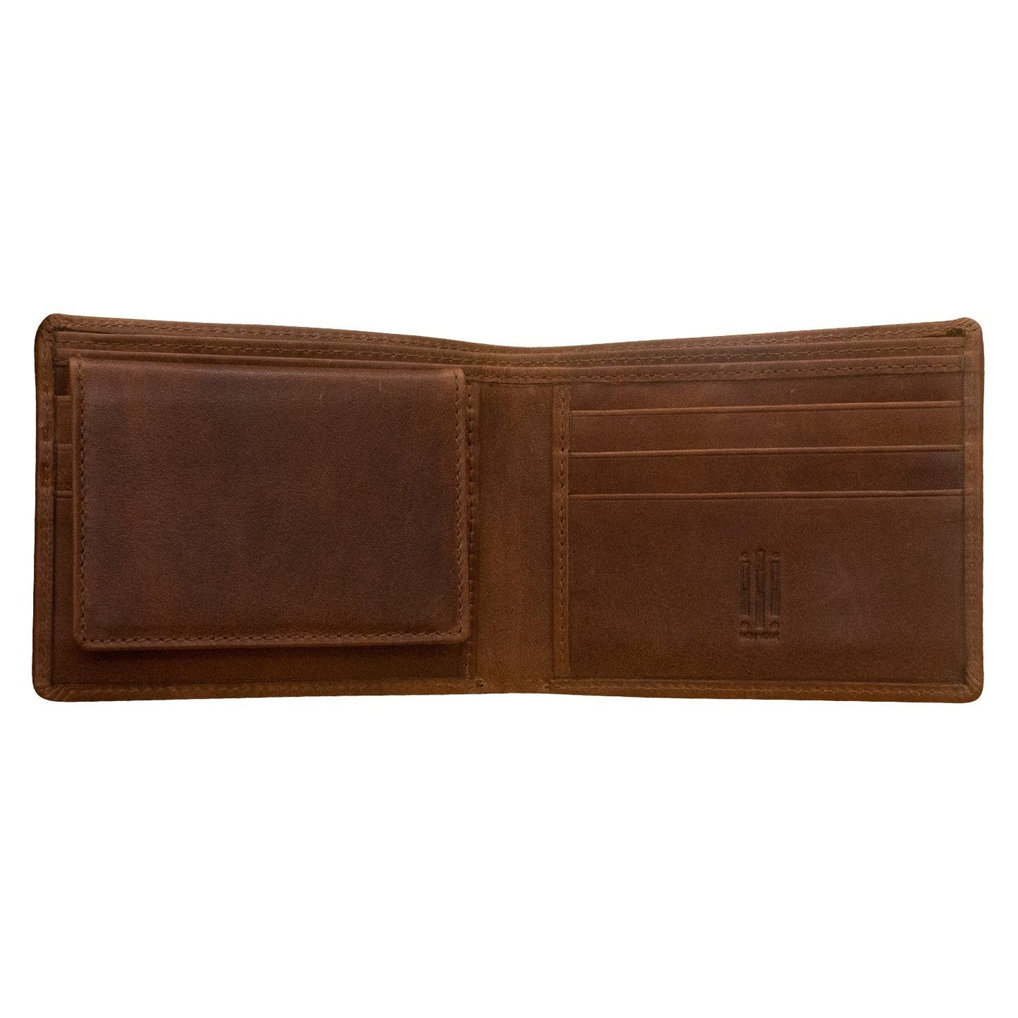 ili RFID Bifold Leather Wallet (Brown)