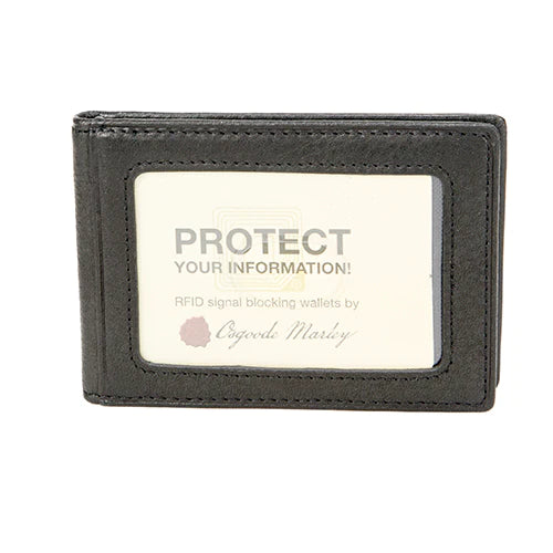 Osgoode Marley RFID Money Clip Leather Wallet- 1210 Black