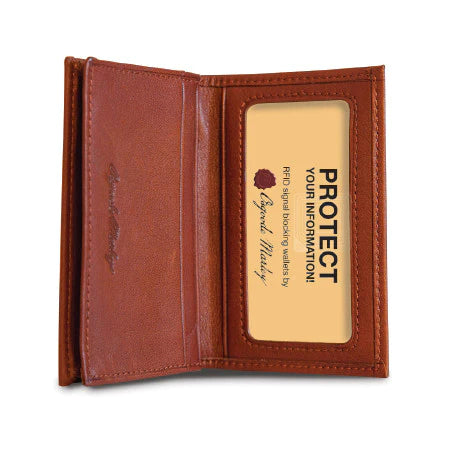 Osgoode Marley RFID Gusset Card Case Leather Wallet- 1212/1312 Brandy