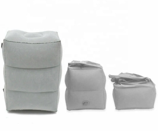 Inflatable Footrest Pillow Grey