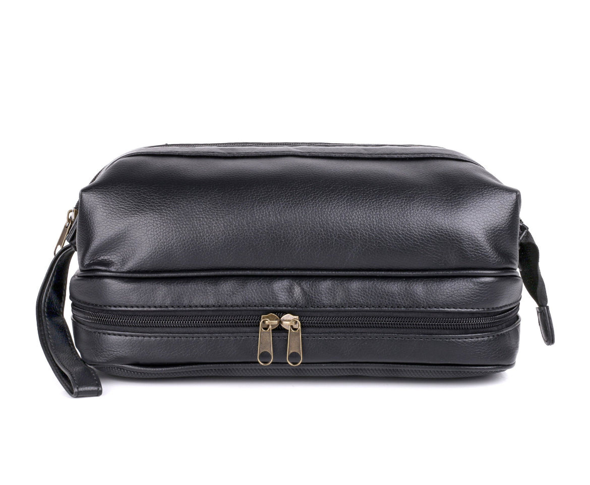 Dopp® Leather Jumbo Framed Toiletry Kit Black