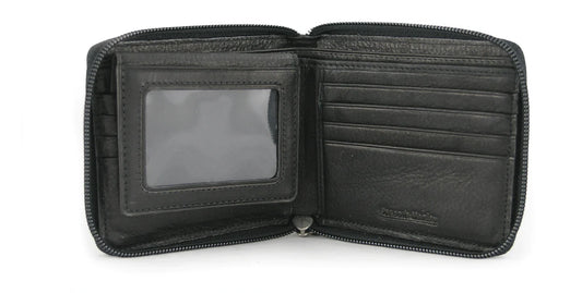 Osgoode Marley RFID Passcase Leather Zippered Wallet- 1225 Black
