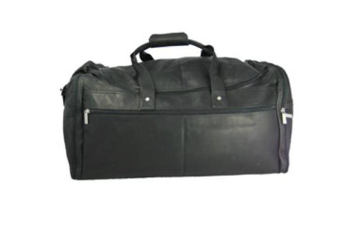 David King Leather Duffel Bag Black