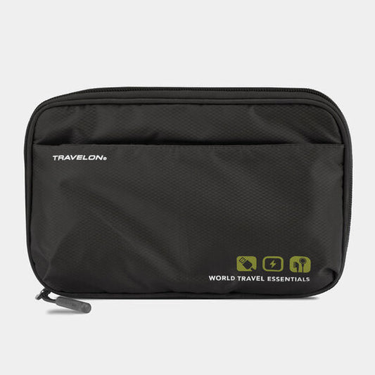 Travelon World Travel Essentials Tech Organizer Black