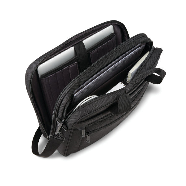Samsonite CLASSIC 2 15.6 TSA 2 Compartment RFID Zippered Briefcase w/ trolley sleeve passthrough