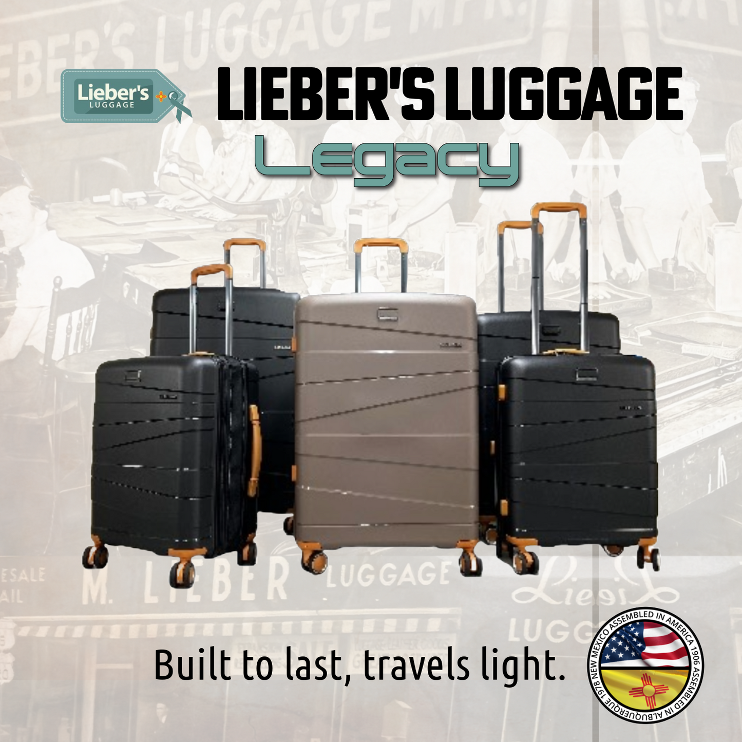 Lieber's Luggage® Legacy Expandable 28" Hardside Spinner (Free Monogram, USA Assembled)