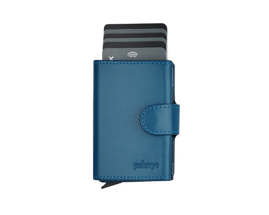 Pularys - SOLO RFID Wallet - Italia Leather Blue