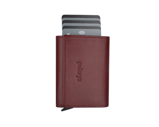 Pularys - BOSTON RFID Wallet - Italia Leather Cherry