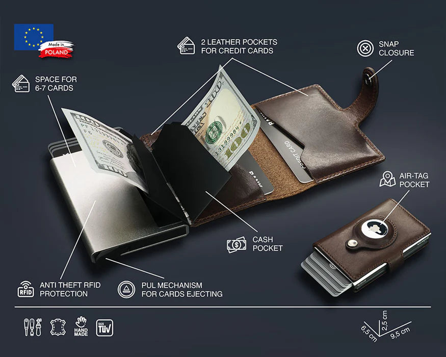 Pularys - VIKING RFID wallet with AirTag pocket