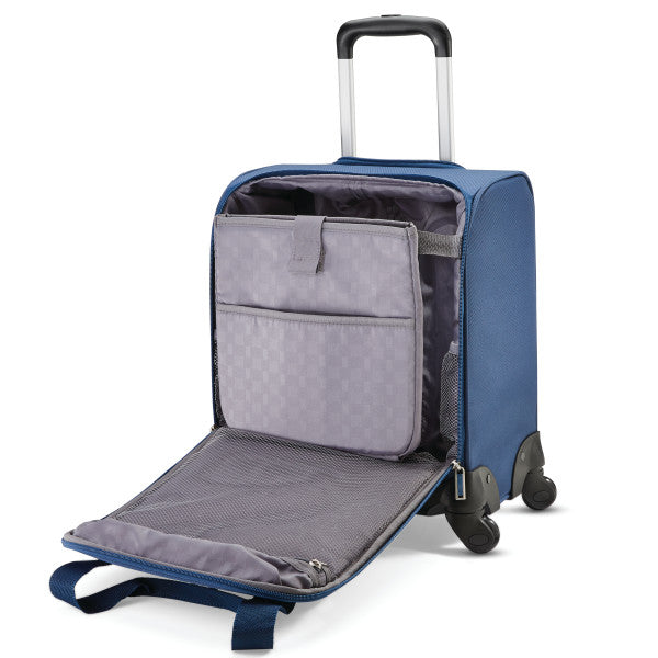 Samsonite Softside Underseat Spinner w/ USB Port and trolley sleeve passthrough