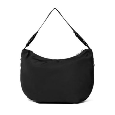 Baggallini Crescent Convertible RFID Hobo Shoulder Bag Black Twill
