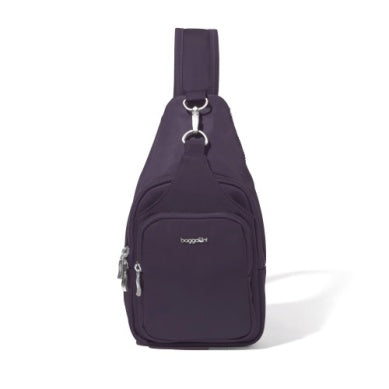 Baggallini Central Park Sling Deep Grape Twill