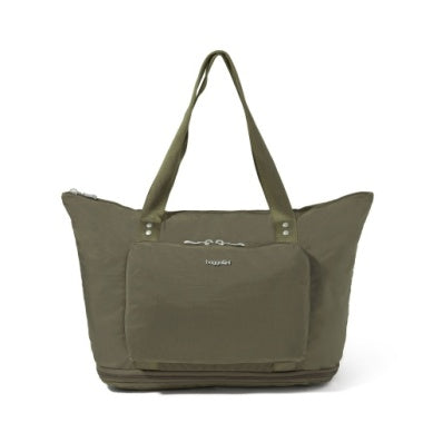 Baggallini Carryall Expandable Packable Tote w/ Trolley Sleeve Thyme