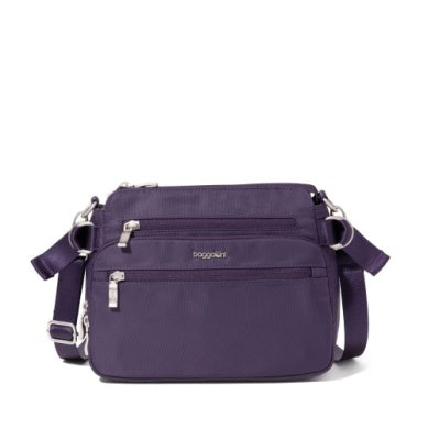 Baggallini Marais RFID Crossbody Deep Grape Twill