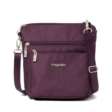 Baggallini Modern Pocket RFID Crossbody Plum Heritage