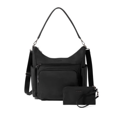 Baggallini Nolita Convertible RFID Hobo Crossbody Black Twill