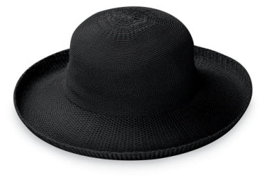 Wallaroo Packable Hat - Victoria UPF 50+ Black Medium