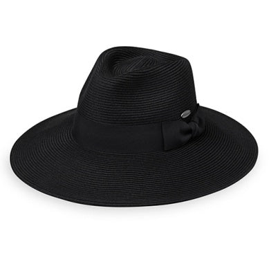 Wallaroo Packable Hat- St Lucia UPF 50+ St. Lucia-Black w Black Ribbon