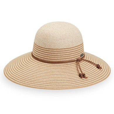 Wallaroo Packable Hat- Marseille UPF 50+ Marseille-White Beige Camel