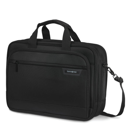 Samsonite CLASSIC 2, 3 Compartment Zippered Briefcase w/ trolley sleeve passthrough Black