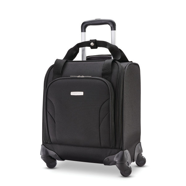 Samsonite Softside Underseat Spinner w/ USB Port and trolley sleeve passthrough Black