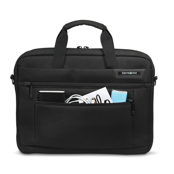 Samsonite CLASSIC 2 15.6” Shuttle RFID Zippered Briefcase w/ trolley sleeve passthrough