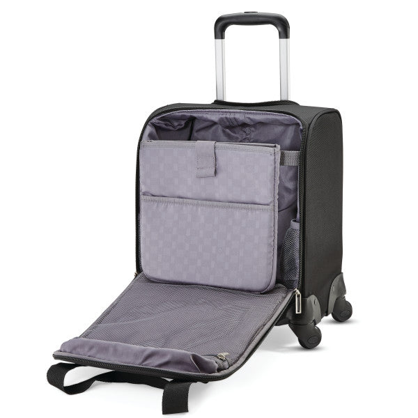 Samsonite Softside Underseat Spinner w/ USB Port and trolley sleeve passthrough