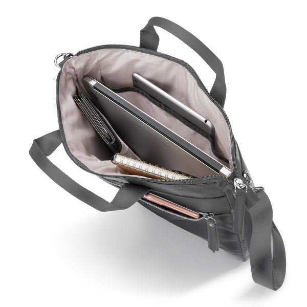 Samsonite MOBILE SOLUTION Convertible Slim Zippered Briefcase/Laptop Tote w/ trolley sleeve passthrough