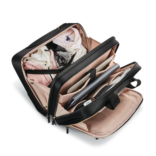 Samsonite Mobile Office 2-Wheeled Zippered Briefcase w/ trolley sleeve passthrough