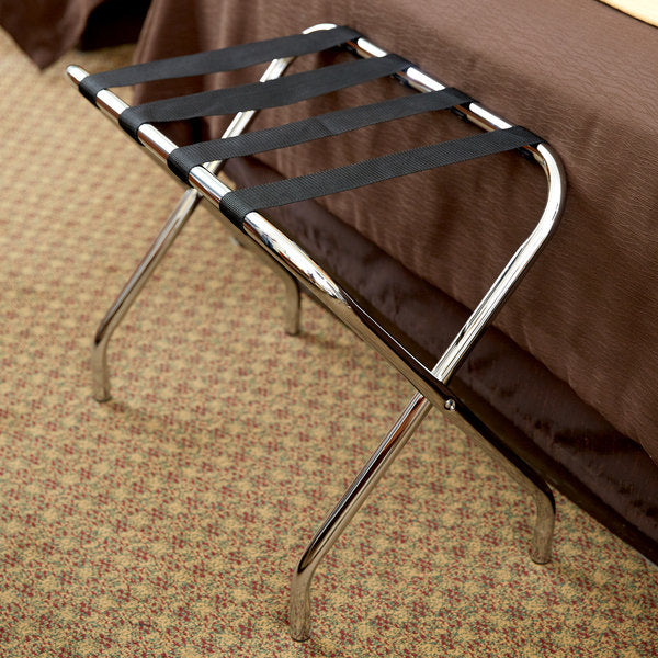 Lancaster Folding Luggage Rack - In-Store Pickup Only Chrome