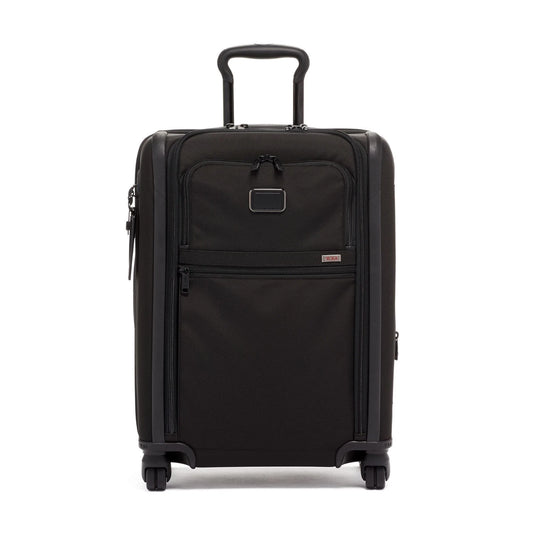 TUMI Alpha 3 Continental Dual Access Expandable Softsided Carry-On Spinner with garment sleeve Black