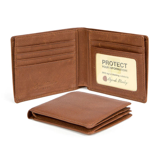 Osgoode Marley Leather RFID 15 Card Pocket Billfold Wallet- 1255 Brandy