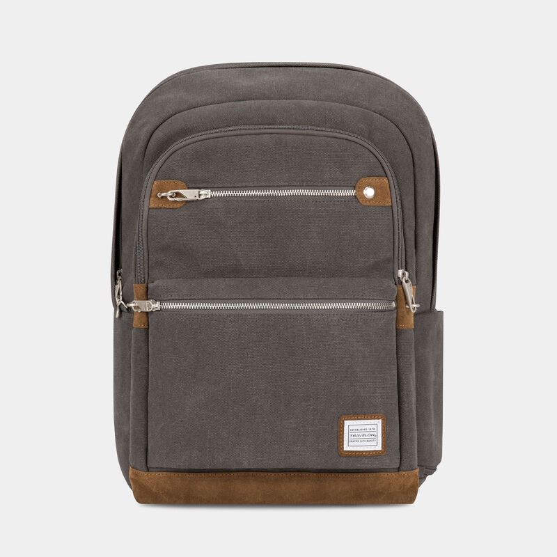 Travelon Anti-Theft Heritage Backpack with Anti-Theft Protection Pewter