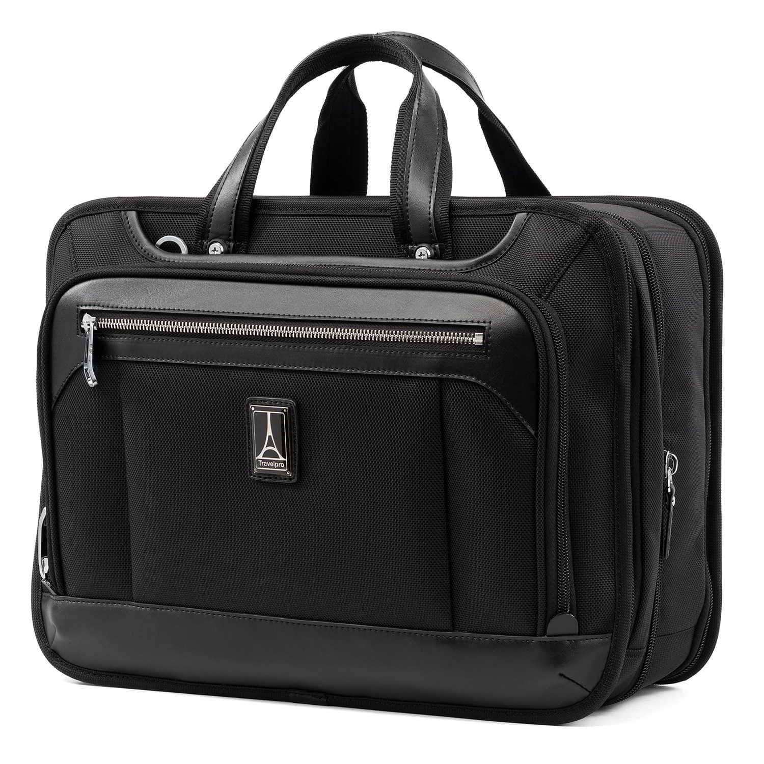 Travelpro Platinum® Elite RFID Expandable Zippered Business Brief- 4091805 Black