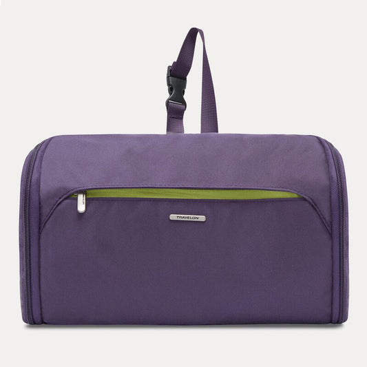 Travelon Flat-Out Hanging Toiletry Bag With multiple compartments Purple
