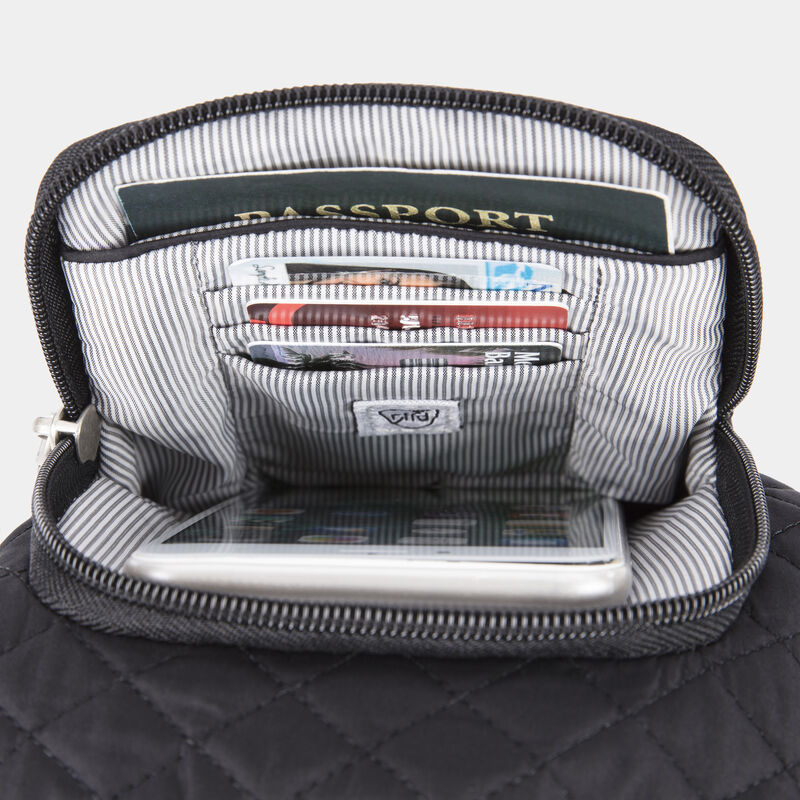 Travelon Anti-Theft Boho Insulated Water Bottle Tote with 5-Point Anti-Theft Protection