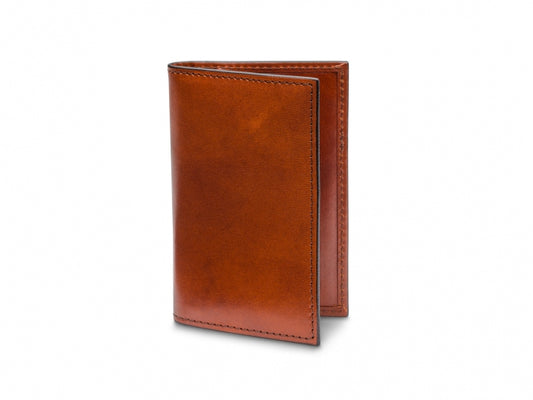 Bosca Leather Calling Card Case Wallet (Amber) Amber