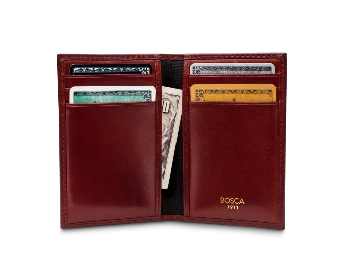 Bosca Leather 8 POCKET Credit Card Case Wallet