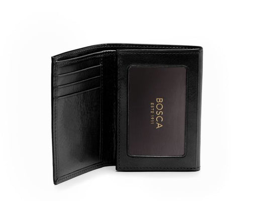 Bosca Double ID Trifold RFID Leather Wallet