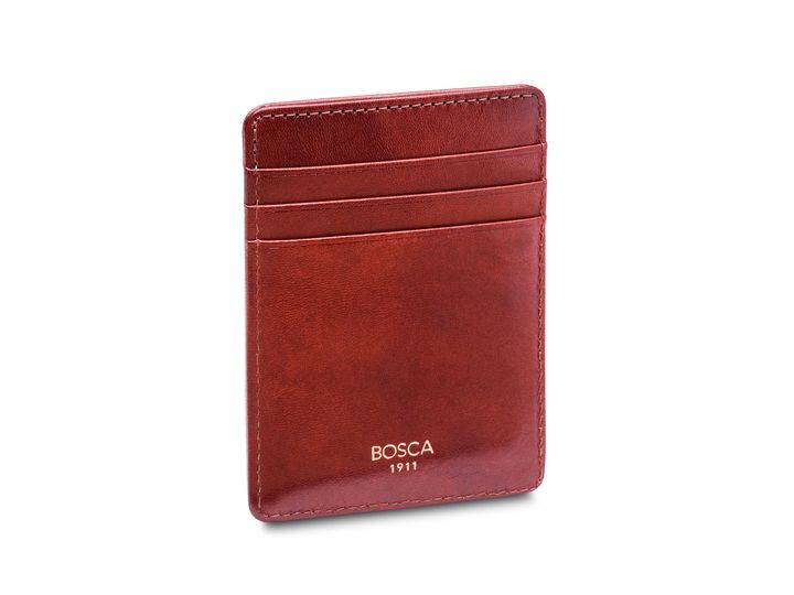 Bosca Oldleather RFID Front Pocket Wallet Cognac