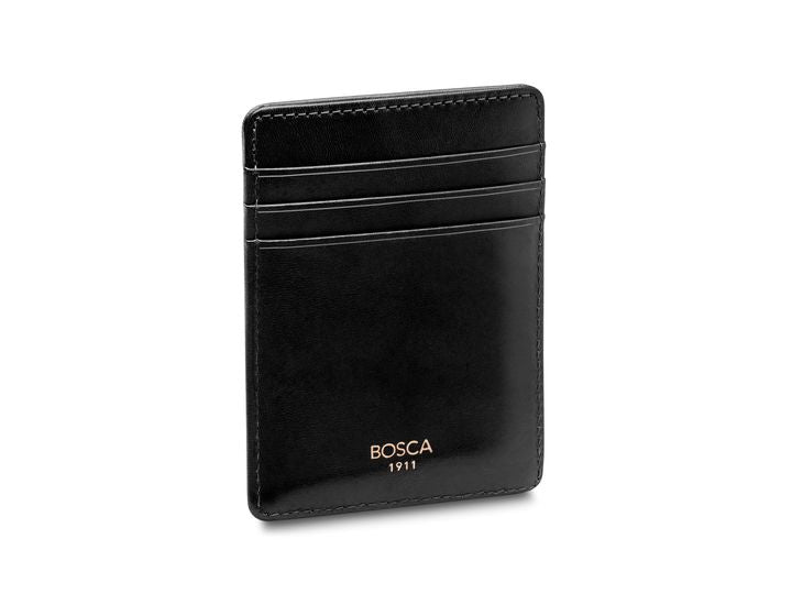 Bosca Oldleather RFID Front Pocket Wallet Black