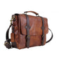Chiargui Old Tuscany Leather Flapover Briefcase/Messenger Bag